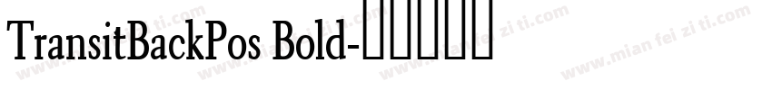 TransitBackPos Bold字体转换